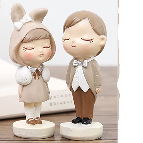 Statuette couple mignon décoration maison moderne et idée cadeau