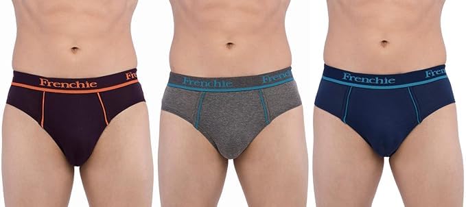 Image of VIP Men's Frenchie Pro Outer Elastic Cotton Briefs - Pack Of 3