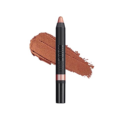 Nudestix Magnetic Luminous Eye Color Pencil, Eyeshadow + Eyeliner + Eyelid Primer + Highlighter Stick, Satin Finish Cream Makeup, Long Lasting, Waterproof, Shade: Pink Seychelles