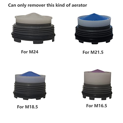 (4 Size) Aerator Replacement For Sink Faucet Flow Restrictor, Kitchen Cache Aerators Bathroom Sink Aerator With Key Removal Wrench Tool M16.5 18.5 21.5 24/1.2Gpm,1.5Gpm,1.8Gpm,2.2Gpm #TOP5