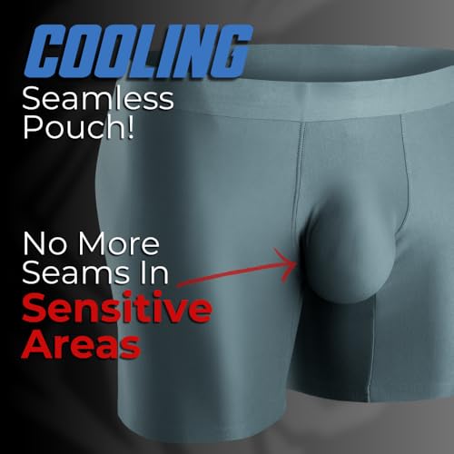 Real Men 7in Nylon Boxer Briefs A Pouch Xs 3pk Blk/Hthr Gry/Slt Grn3