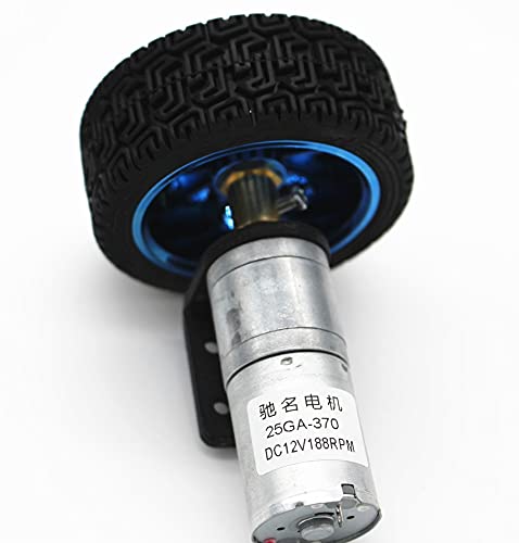 EdricShop DC Motor DC Gear Motor Smart Car Kit Motor Bracket Coupling 65mm Wheel Model - (Speed(Rpm): 58Rpm; Voltage(V): 24V)