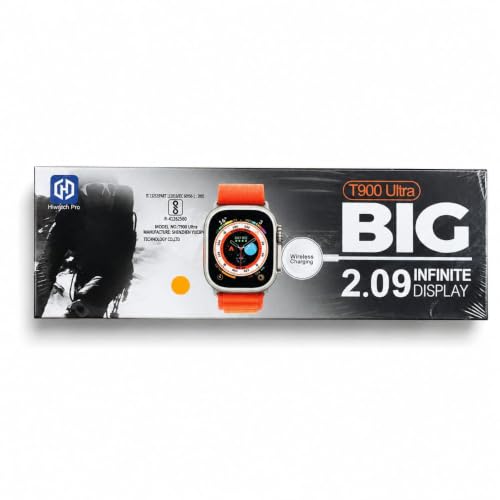 Image of T900 Ultra Big Smart Watch | Bluetooth Calling Smartwatch | Large Display Fitness Watch with Heart Rate Monitor, Sports Modes & Notifications (Orange)