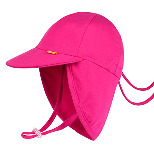 Furtalk Baby Sun Hat Upf 50+ Uv Ray Sun Protection Cotton Toddler Hats For Boys Girls Rose Red #TOP19