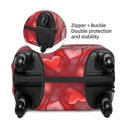 Abstract Heart Print Luggage Suitcase Covers Elastic Washable Luggage Protector Luggage Covers For Suitcase4