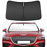 Windshield Sun Shade for Genesis GV70 2022-2025 Compatible Accessories-4 Layers Custom Fit Foldable Front Window Sunshade Sun Visor Protector, Block UV Rays Keep Your Car Cooler