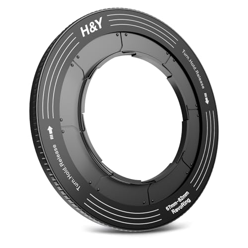 H&Y RevoRing Adjustable Step Up Ring 67-82mm to 82mm, Variable Lens Filter Adapter Ring, Universal Stepping System fits 67 72 77 82mm, Black