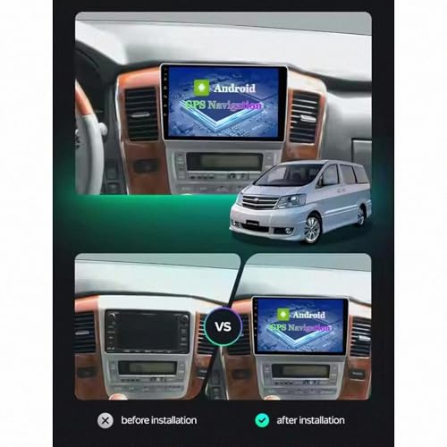 Navegación GPS Toyota Alphard 2002-2011 Android Auto Bluetooth FM RDS 2