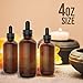 Nylea 12 Pack Essential Oil Dropper Bottles (4 oz) 120ml Round Boston Empty Refillable Amber Bottle with Glass Dropper [ Free Stainless Steel Funnel ] for Liquid Aromatherapy Fragrance Lot