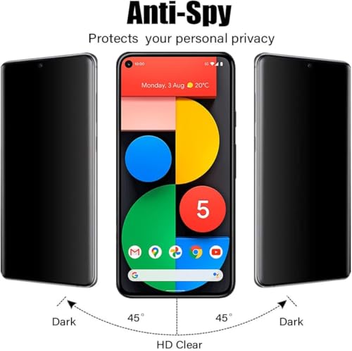 Image of ArmorSuit 2 Pack Anti-Spy Privacy Tempered Glass Screen Protector for Google Pixel 5 (6 Inch)