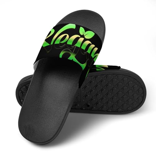 Vegetarian Men's Bathroom Slippers Shower Indoor Home Beach Outdoor Shoes for Women4