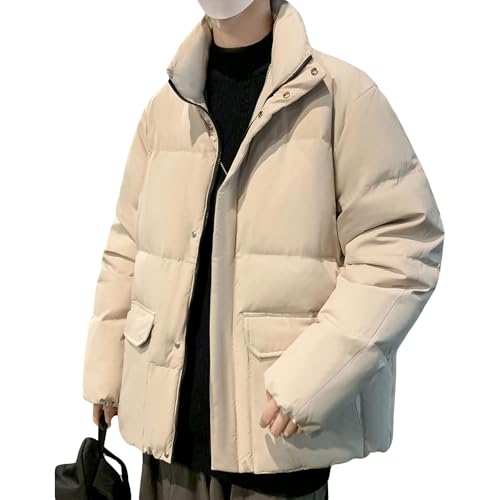 Doudoune de canard col montant homme manteau matelassé noir