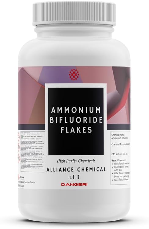 Alliance Chemical Ammonium Bifluoride Flakes - 2 lb. Canister - High Purity Reagent