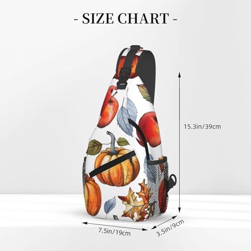 Bolso cruzado deportivo con estampado de otoño unisex miniatura 3