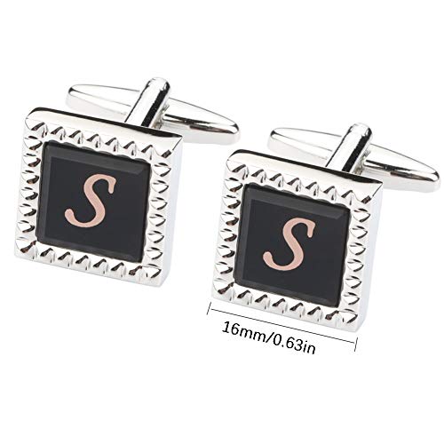 Mancuernillas clásicas para hombre con iniciales y caja regalo miniatura 4