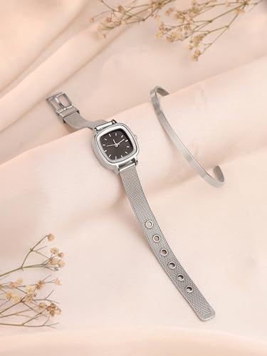 Image of Retro Hues Collection Analog Stainless Steel Wrist Watch for Women | Birthday Anniversary Gift