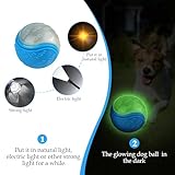 QKURT 4 Stück Glow Ball, Glow In The Dark Hundeball, Leuchtende Gummi-Hundebälle mit hoher Sprungkraft, Interaktive Hund Ball, Hundeball Spielzeug leuchtet im Dunklen