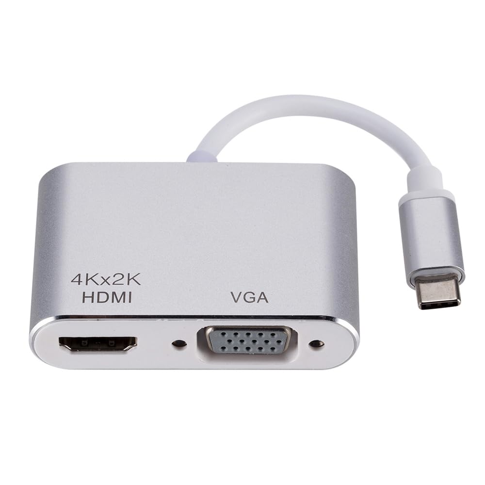 Q-BAIHE TYPEC to HDMI+VGA+USB+PD Cable Converter for Samsung Huawei iPad Mac NS Type C to HDMI 4K USB 3.0 Adapter Cable