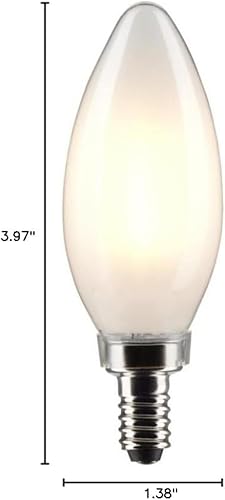 Miniatura 1 de Satco S21830 - Bombilla LED B11 de 5.5 W, esmerilada, base de candelabro, 2700K, 500 lúmenes, 120 voltios, paquete de 2