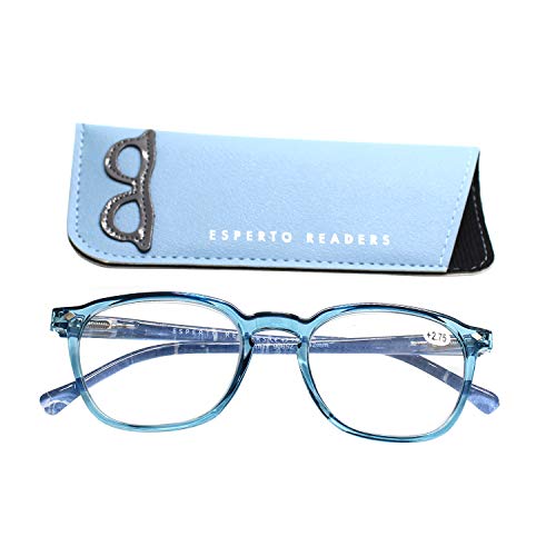 ESPERTO READERS RAINY READING GLASSES FOR MEN & WOMEN POWER +1.00 to +3.00 (+3.00, BLUE)