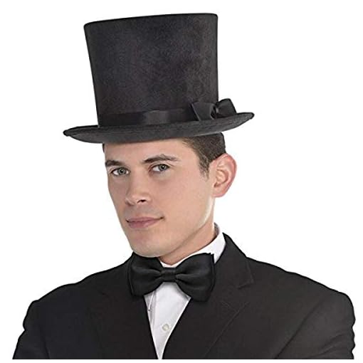 Black Victorian Top Hat - Adult Size