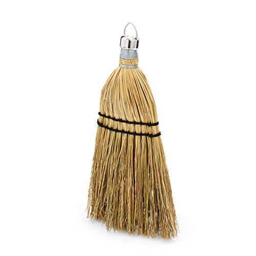 Rubbermaid Commercial 12 Inch Corn Whisk Broom, Yellow, Flagged Natural Bristles For Multi-Surface Sweeping, Remove Dirt And Debris From Porches, Floors Decks, Driveways, Sidewalks #TOP1