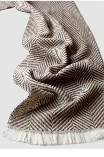 Wool Scarf for Women, 100% Lamb Wool Scarves Winter,Herringbone Luxury Scarf with Gift Box2