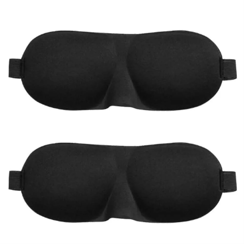Mascherina 3D per dormire, oscurante, per dormire comodamente, per un pisolino da viaggio, benda per dormire, maschera per gli occhi (2-nera)