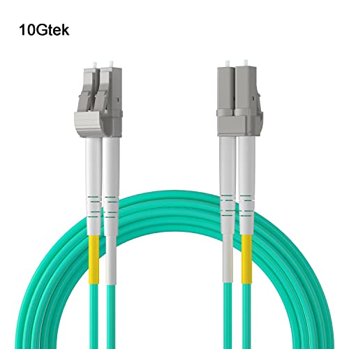 10Gtek Fiber Patch Cable - Lc To Lc Om3 10Gb/Gigabit Multi-Mode Jumper Duplex 50/125Μm Lszh Fiber Optic Cord For Sfp Transceiver, Aque, 1-Meter(3.3-Ft) #TOP2