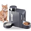 Gardner pet automatic gravity cat food feeder and water dispenser stainless steel two in one set large capacity dispenser for pets dogs puppies kittens rabbits  urban country home decor