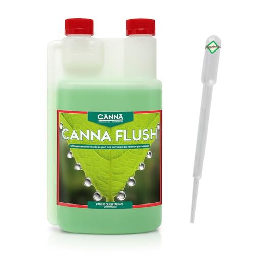 Canna Flush 1 Litro - Crecer Crecer Abono de interior Sustrato Limpiador de suelo Fertilizante líquido Orgánico Bio