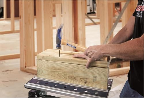 Image of VAUGHAN California Framer 19 Oz, Framing Hammer, Assembled in the USA | Smooth Face, American Forged High Carbon Steel, Hickory Handle, Magnetic Nail Starter, VN11610