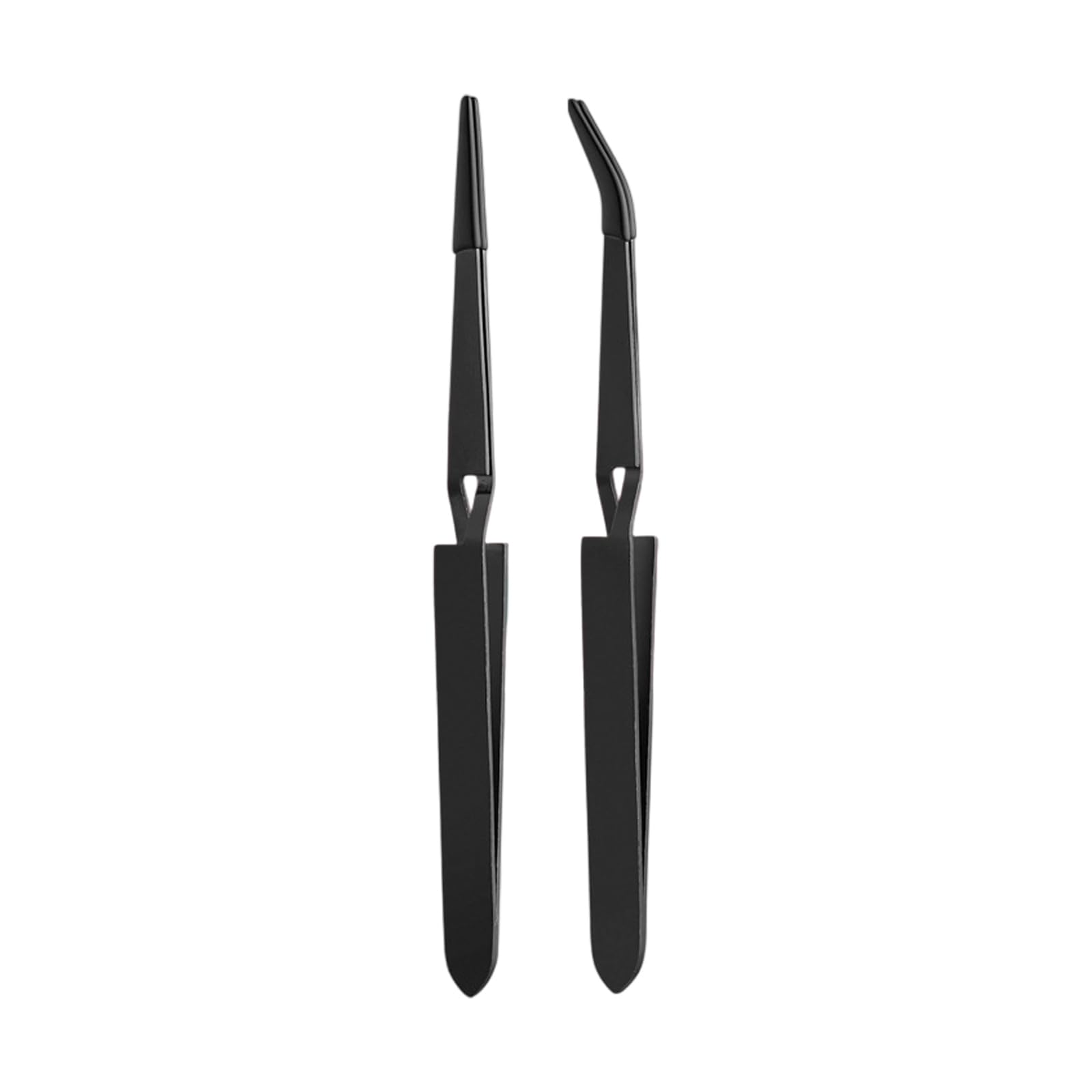 2Pcs Reverse Tweezer Stainless Steel Tweezer with Rubber Tip Comfortable Handle Tongs for Repairing Rubber Coated Tweezers Set Laboratory Tweezers with Tip