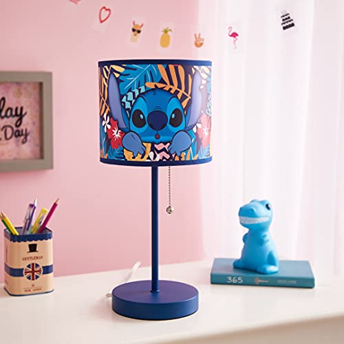 Image of Lilo & Stitch Stick Table Kids Lamp with Pull Chain, Themed Printed Decorative Shade