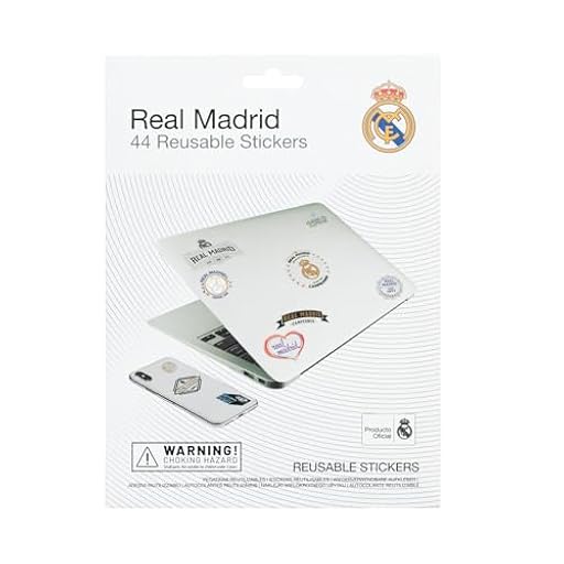 Pegatinas Real Madrid impermeables y reutilizables : Paquete de pegatinas: 44 stickers fútbol, Optimas pegatinas para móvil, ordenador, maleta, tablet, etiqueta para botellas… │ Producto Oficial | Ya disponible en tu tienda friki favorita! En mundofriki.es!
