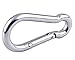 (Pack of 4) Steel Snap Link Hook, 3/8" Diameter - Heavy Duty Load Rated 385 Lbs. Spring Loaded Quick Release.10 mm - 4" x 2". Multipurpose Carabiners