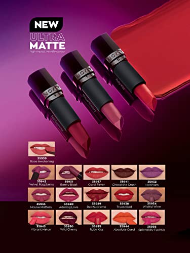 Image of Avon Ultra Perfectly Matte Lipstick - Berry Blast |Velvety Matte Finish | Suits to all skin tones - 4gm