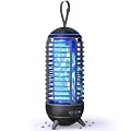 Cordless Bug Zapper Outdoor Rechargeable 2 in 1 Wireless Mosquito Killer Lamp 2500mAh Bug Zapper Electric Trap Ideal Fly Zapper Indoor for Patio, Home, Backyard, Yard, Garden, Campsite (Black)