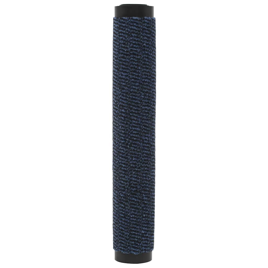 Felpudo antisuciedad, 2 unidades, rectangular, 60 x 90 cm, color azul, con parte trasera de goma antideslizante, para entrada de pasillo, pasillo interior y exterior, para eliminar la
