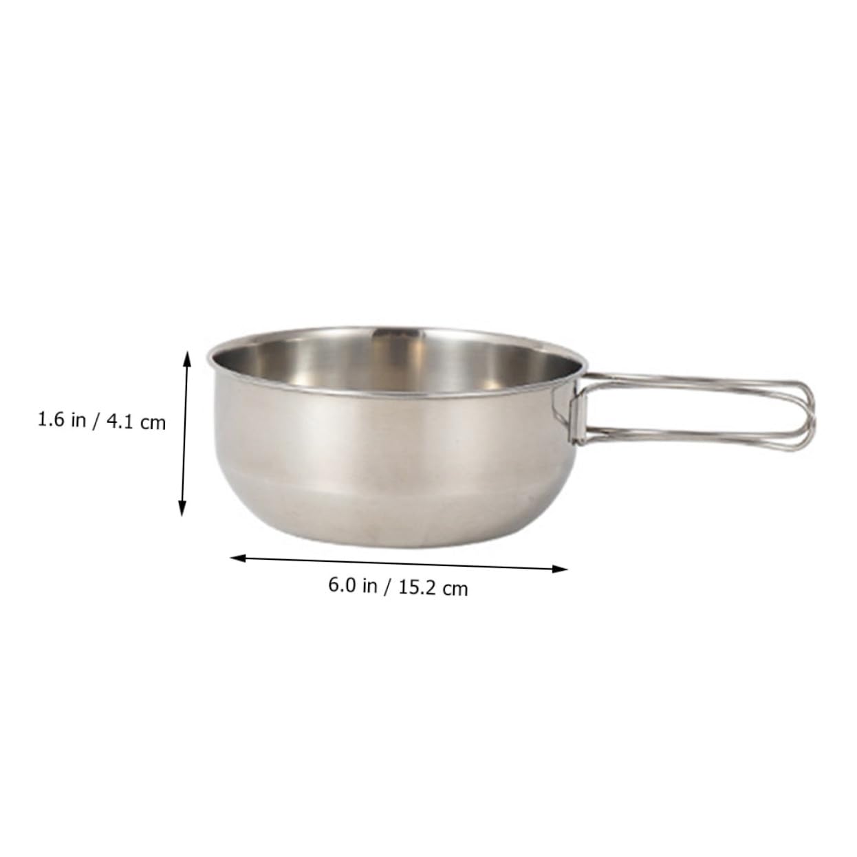 5 pièces Set Vaisselle Camping Acier Inoxydable et Facile à Nettoyer avec Casseroles Pliables et Poignées pour Pique et Randonnée Plein Air