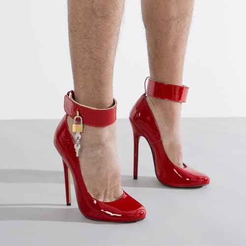 Image of Unisex High Heels for Men and Women 5.5 Inch Stiletto Heels | Round Toe Pumps Sexy Dress Party Shoes