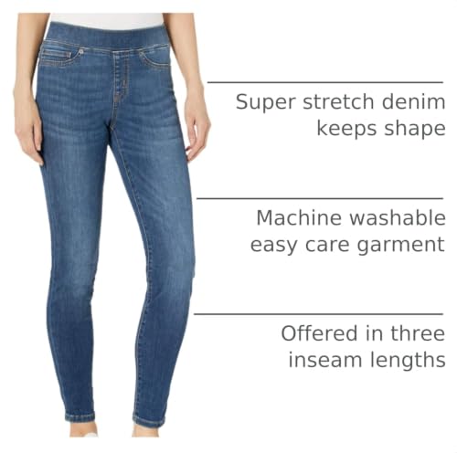 Image of Amazon Essentials Women's Skinny Fit Mid-Rise Stretch Pull-On Jegging with Pockets - Discontinued Colors
