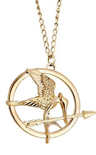 NECA Broche Officielle The Hunger Games : Le Geai Moqueur - Or Antique - Métal - Motif Geai Moqueur / Mockingjay - Fermoir Broche - Réplique Fidèle Du...