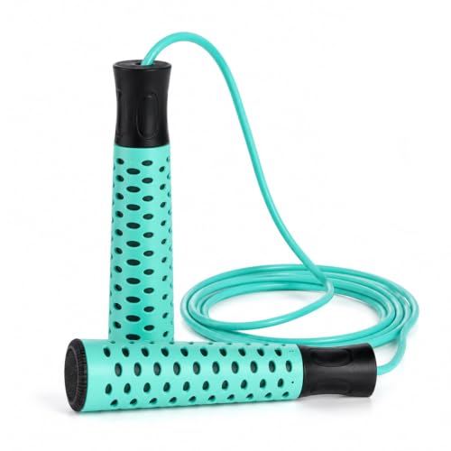 Image of Skipping Rope with Ball Bearing for Men, Women & Kids | 300 cm Jump Rope with Smooth Rotation & Comfortable Grip | 270 cm Effective Rope Length | Fitness, Cardio, Exercise & Workout Rope- Blue