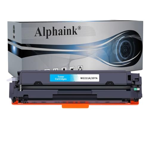 Alphaink Toner W2211A 207A Ciano Con Chip Compatibile Con Hp Color Laser Pro M255Dw M255Nw Mfp M282Nw M283Fdn M283Fdw M283Cdw Versione Da 1350 Copie