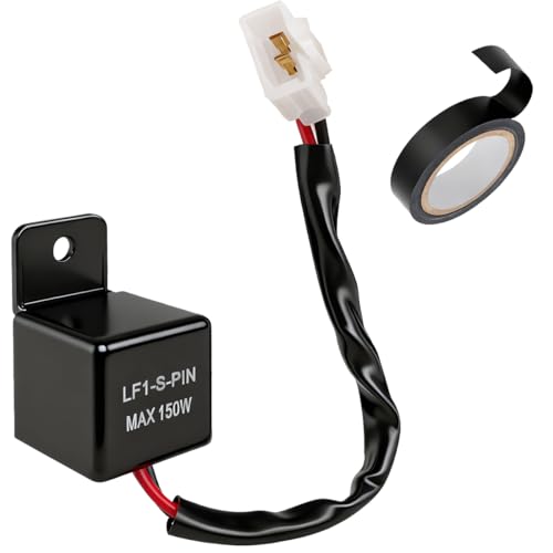 BOLOJAU Relé de intermitentes LED de 12 V y 2 pines para motocicletas, intermitentes LED para Kawasaki para Yamaha para Suzuki para Honda Solución, cuatrimoto, ciclomotor
