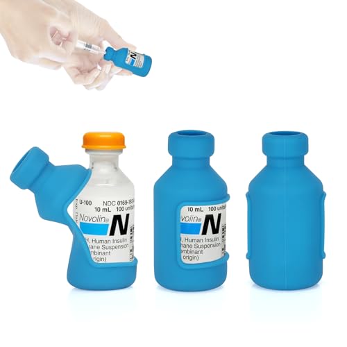 Image of YOUSHARES Insulin Vial Cover Insulin Bottle Protector - Silicone Protective Case for 10ml Short Insulin Vials, Durable Vial Case, Soft and Flexible Diabetes Vial Care