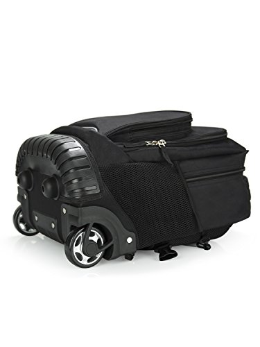 Tilami Kids Rolling Backpack 18 Inch Boys And Girls Laptop Backpack, Black #TOP6