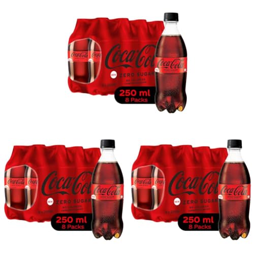 Image of Coke Zero Zero Cola Sugar, No Calories Soft Drink Pet Bottle, 250 Ml (Pack of 24)