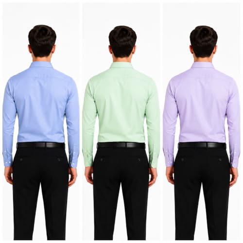 Image of Men's Solid Formal Shirt | Premium Cotton Rich Full Sleeves Shirt | Comfort Fit Office Wear Shirt with Single Chest Pocket | Stylish Casual & Formal Shirt for Men